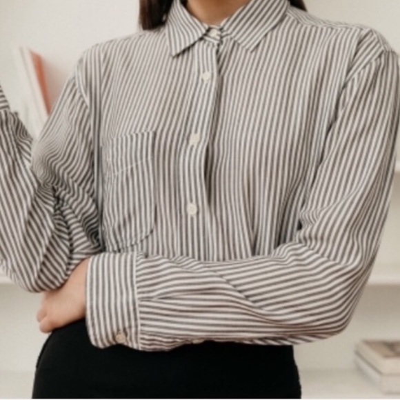 Rails Aly Button Front Blouse Belize Stripe Top Sz M - Picture 1 of 11